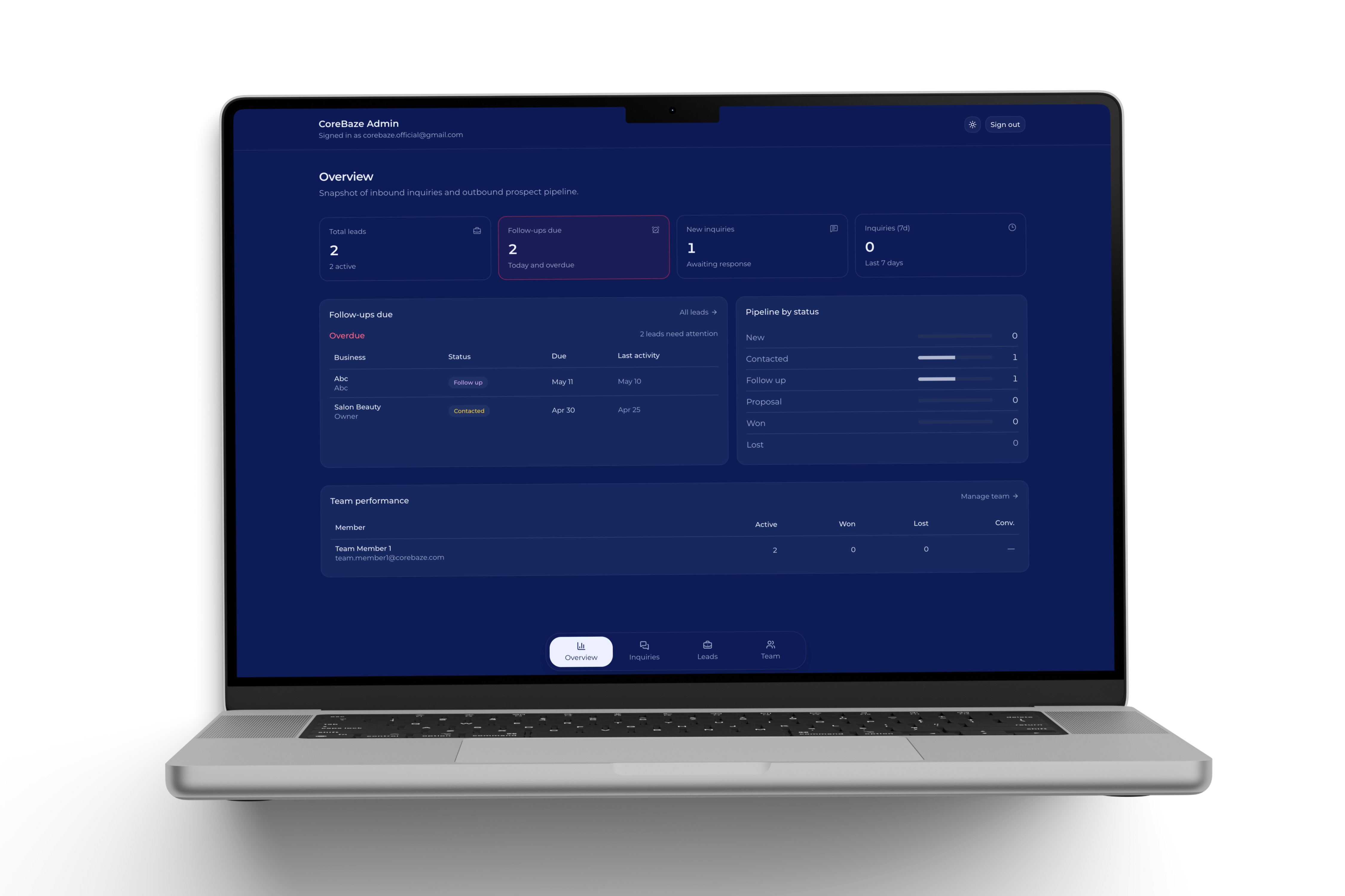 Corebaze Agency Website showcase 6