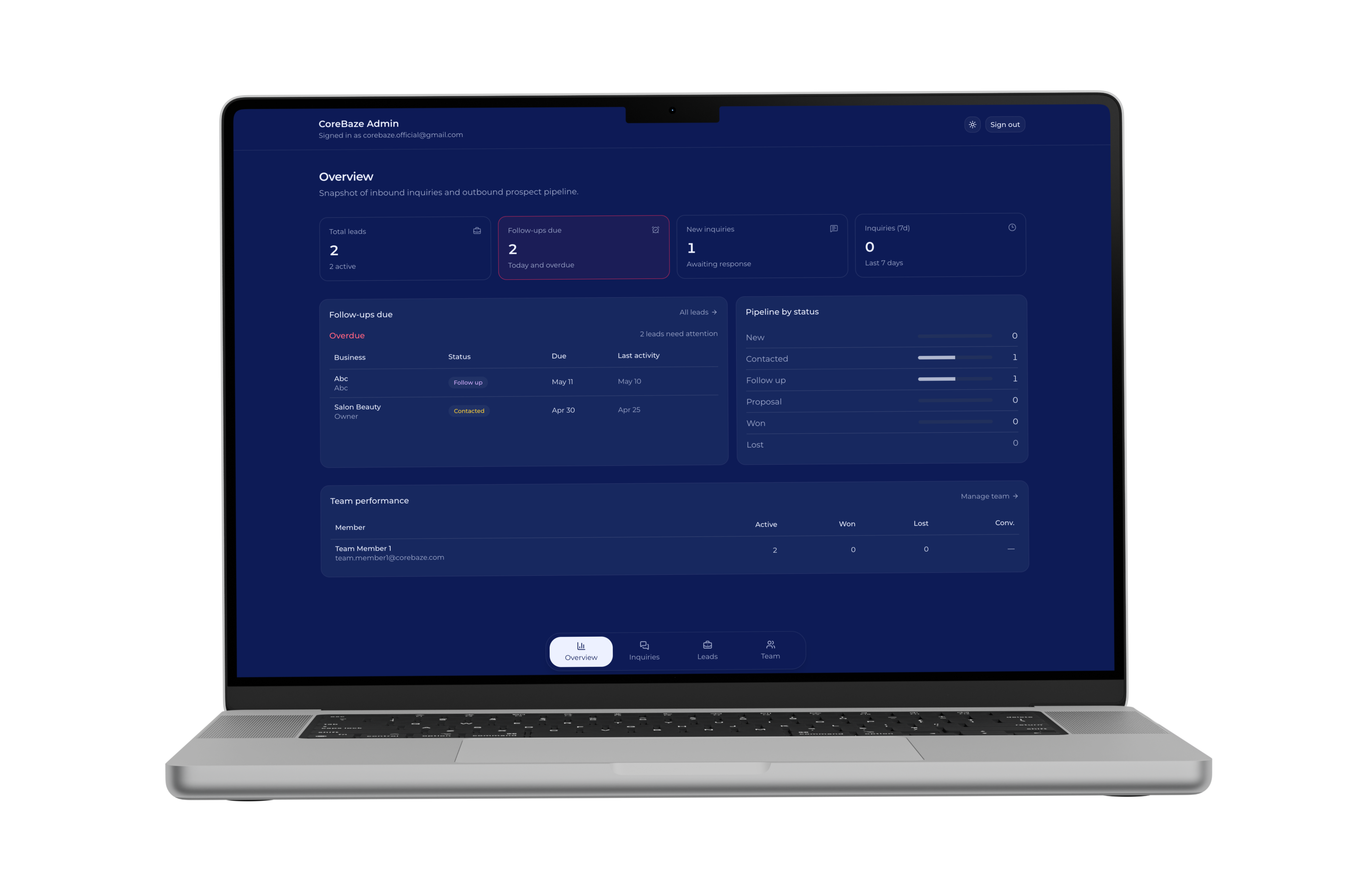 Corebaze Agency Website showcase 5